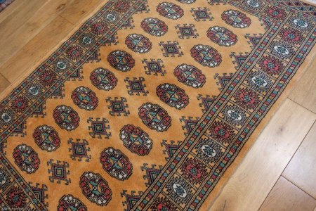 Hand-Knotted Bokhara Rug From Pakistan