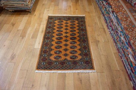 Hand-Knotted Bokhara Rug From Pakistan