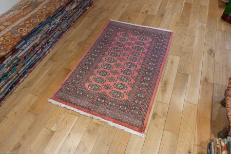 Hand-Knotted Bokhara Rug From Pakistan