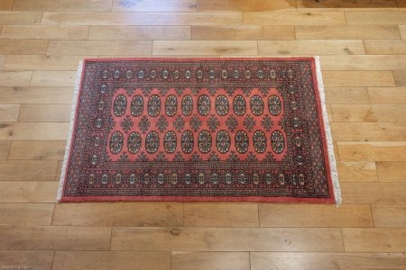 Hand-Knotted Bokhara Rug From Pakistan