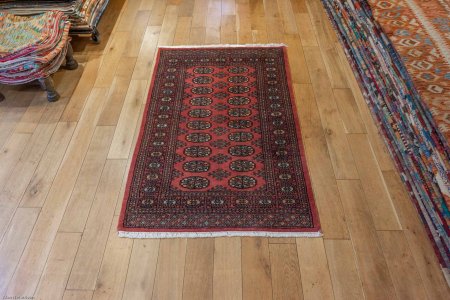 Hand-Knotted Bokhara Rug From Pakistan