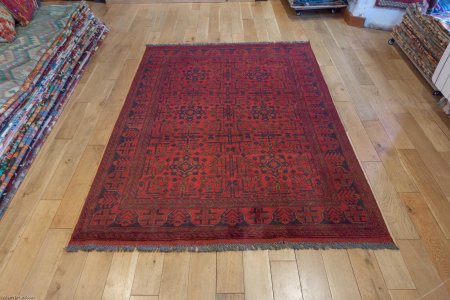 Hand-Knotted Khan Mahomadi Rug From Afghanistan