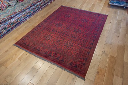 Hand-Knotted Khan Mahomadi Rug From Afghanistan