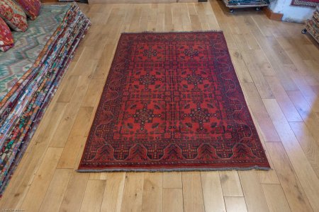 Hand-Knotted Khan Mahomadi Rug From Afghanistan