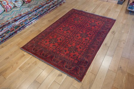 Hand-Knotted Khan Mahomadi Rug From Afghanistan