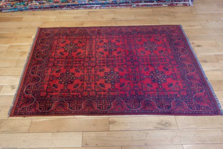 Hand-Knotted Khan Mahomadi Rug From Afghanistan