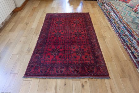 Hand-Knotted Khan Mahomadi Rug From Afghanistan