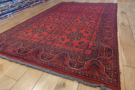 Hand-Knotted Khan Mahomadi Rug From Afghanistan