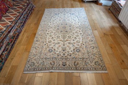 Hand-Knotted Kashan Rug From Iran (Persian)