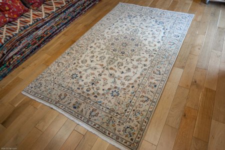Hand-Knotted Kashan Rug From Iran (Persian)