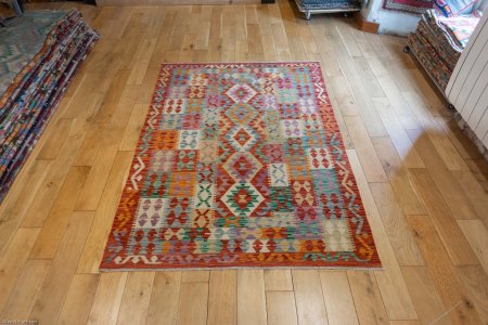 Hand-Made Mazar Kilim From Afghanistan