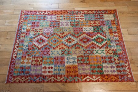 Hand-Made Mazar Kilim From Afghanistan