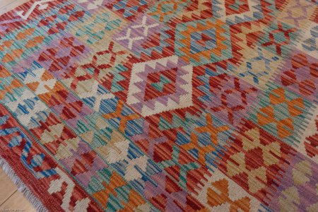 Hand-Made Mazar Kilim From Afghanistan