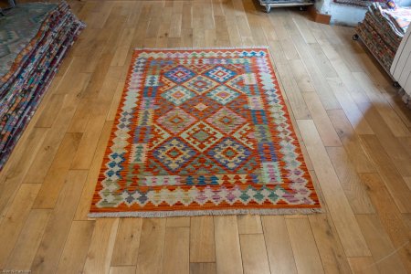 Hand-Made Mazar Kilim From Afghanistan