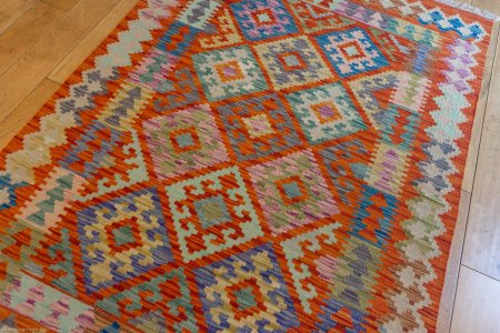 Hand-Made Mazar Kilim From Afghanistan