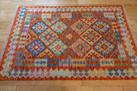 Hand-Made Mazar Kilim From Afghanistan