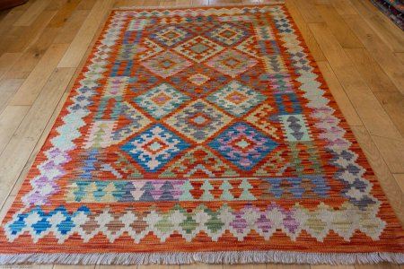 Hand-Made Mazar Kilim From Afghanistan