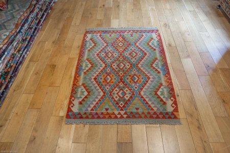 Hand-Made Mazar Kilim From Afghanistan