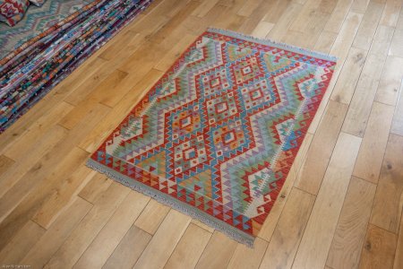 Hand-Made Mazar Kilim From Afghanistan