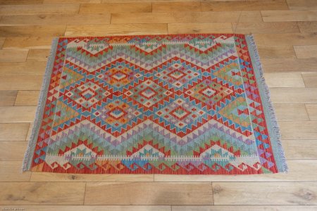 Hand-Made Mazar Kilim From Afghanistan