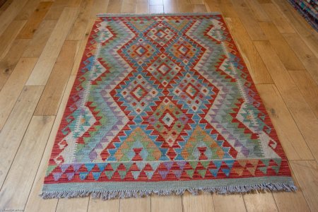 Hand-Made Mazar Kilim From Afghanistan