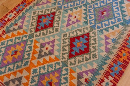 Hand-Made Mazar Kilim From Afghanistan