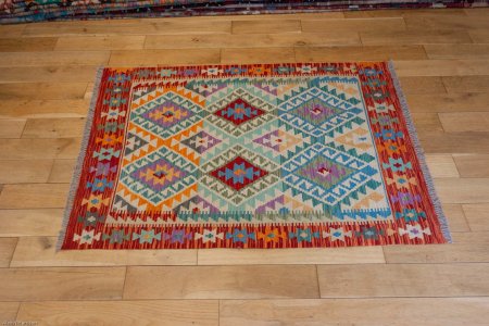 Hand-Made Mazar Kilim From Afghanistan