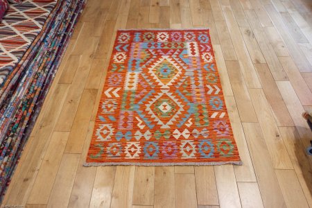 Hand-Made Mazar Kilim From Afghanistan