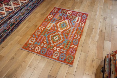 Hand-Made Mazar Kilim From Afghanistan