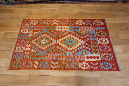 Hand-Made Mazar Kilim From Afghanistan