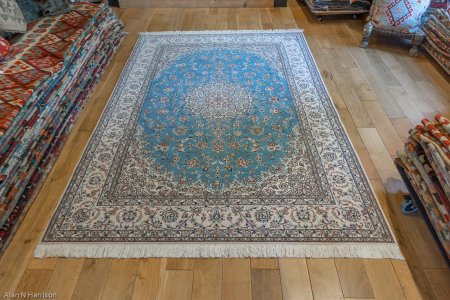 Hand-Knotted Nain Rug From Iran (Persian)