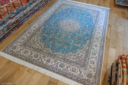 Hand-Knotted Nain Rug From Iran (Persian)