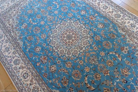 Hand-Knotted Nain Rug From Iran (Persian)