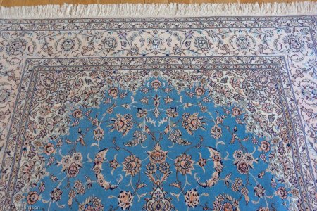 Hand-Knotted Nain Rug From Iran (Persian)