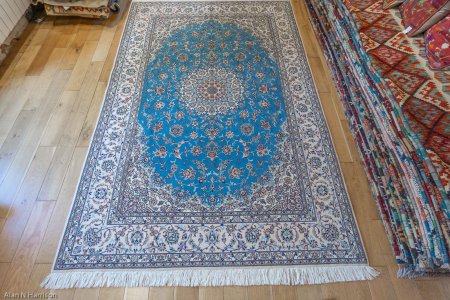 Hand-Knotted Nain Rug From Iran (Persian)