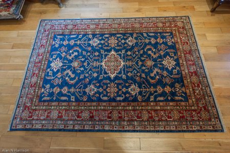Hand-Knotted Kazak Rug From Afghanistan