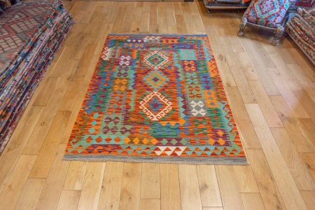 Hand-Made Mazar Kilim From Afghanistan