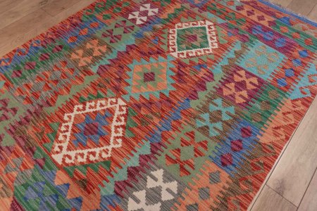 Hand-Made Mazar Kilim From Afghanistan