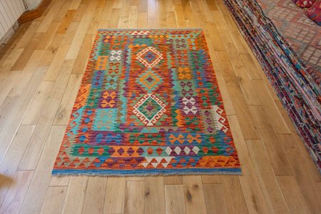 Hand-Made Mazar Kilim From Afghanistan