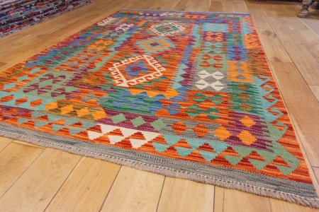 Hand-Made Mazar Kilim From Afghanistan