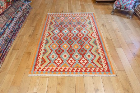 Hand-Made Mazar Kilim From Afghanistan