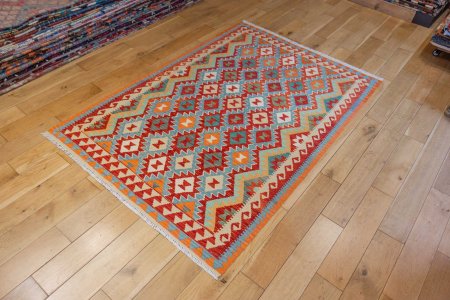 Hand-Made Mazar Kilim From Afghanistan