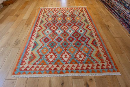 Hand-Made Mazar Kilim From Afghanistan