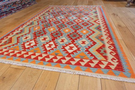 Hand-Made Mazar Kilim From Afghanistan