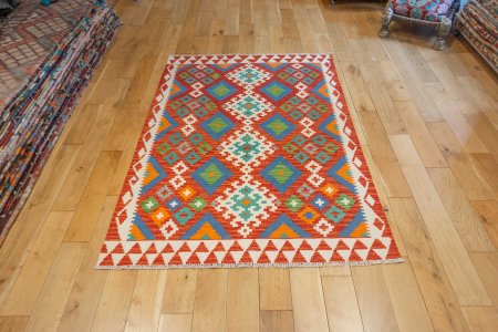 Hand-Made Mazar Kilim From Afghanistan