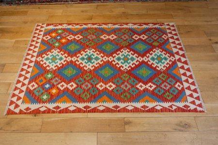 Hand-Made Mazar Kilim From Afghanistan