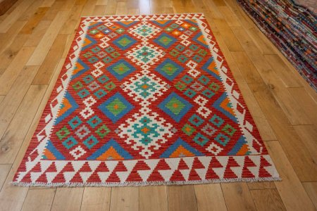 Hand-Made Mazar Kilim From Afghanistan