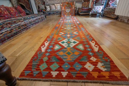 Hand-Made Mazar Kilim From Afghanistan
