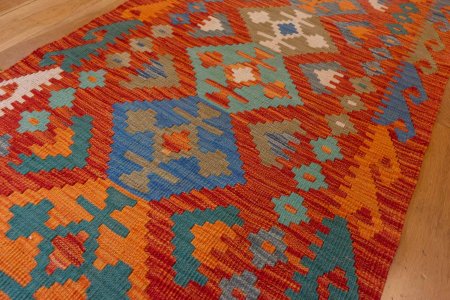 Hand-Made Mazar Kilim From Afghanistan
