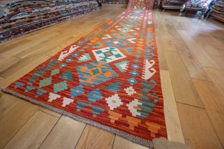 Hand-Made Mazar Kilim From Afghanistan